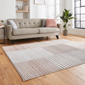 Aldrin Grey Striped Patterned Rug