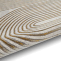 Aldrin Grey Gold Swirl Patterned Rug