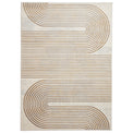 Aldrin Grey Gold Swirl Patterned Rug from Roseland furniture