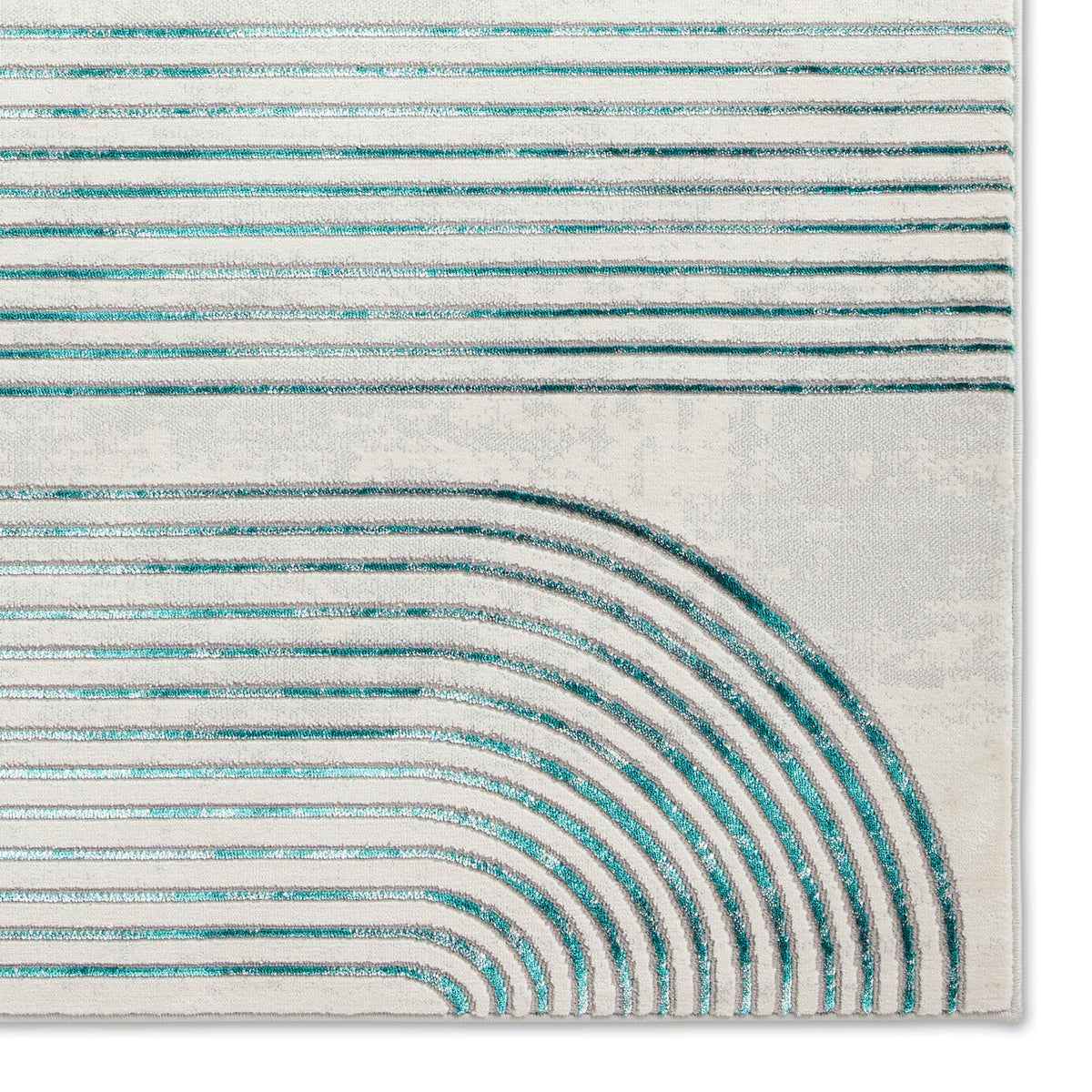 Aldrin Grey Green Swirl Patterned Rug