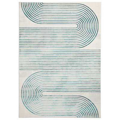 Aldrin Grey Swirl Patterned Rug