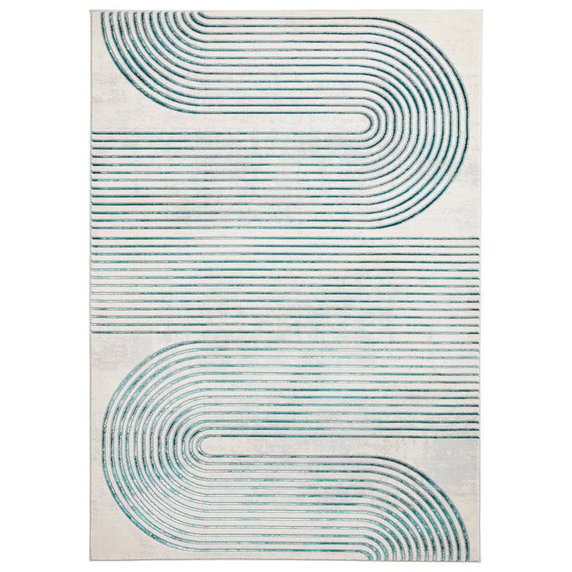 Aldrin Grey Swirl Patterned Rectangular Rug for Living Room or Bedroom ...