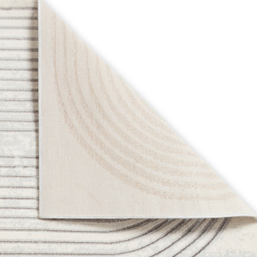 Aldrin Grey Swirl Patterned Rectangular Rug for Living Room or Bedroom ...