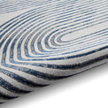 Aldrin Grey Navy Swirl Patterned Rug