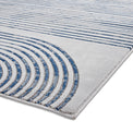 Aldrin Grey Navy Swirl Patterned Rug