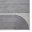 Aldrin Grey Navy Swirl Patterned Rug