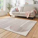 Aldrin Grey Rose Swirl Patterned Rug for bedroom