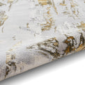 Aldrin Grey Gold Distressed Patterned Rug
