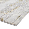 Aldrin Grey Gold Distressed Patterned Rug