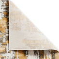 Aldrin Grey Gold Distressed Patterned Rug