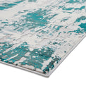 Aldrin Grey Green Distressed Patterned Rug