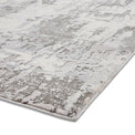Aldrin Grey Ivory Distressed Patterned Rug