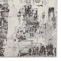 Aldrin Grey Ivory Distressed Patterned Rug