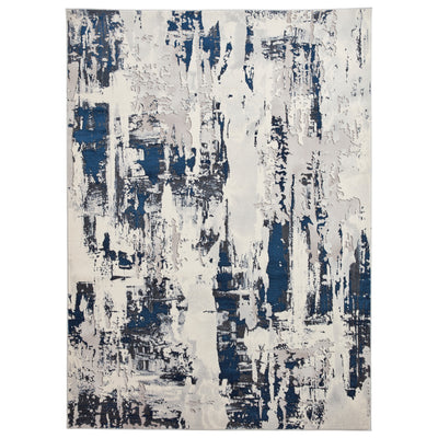 Aldrin Grey Distressed Patterned Rug