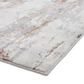 Aldrin Grey Rose Distressed Patterned Rug
