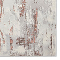 Aldrin Grey Rose Distressed Patterned Rug