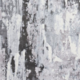Aldrin Grey Distressed Metallic Effect Rug