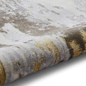 Aldrin Gold Distressed Metallic Effect Rug