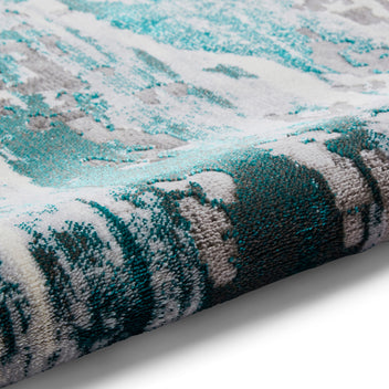 Aldrin Distressed Antique Metallic Effect Rectangular Rug for Living ...