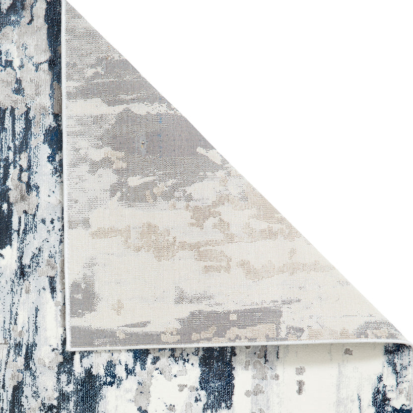 Aldrin Distressed Antique Metallic Effect Rectangular Rug for Living ...