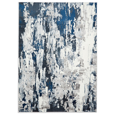 Aldrin Distressed Metallic Effect Rug