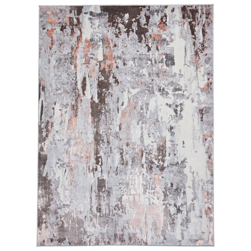 Aldrin Distressed Antique Metallic Effect Rectangular Rug for Living ...