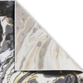Aldrin Grey gold Marble Swirl Rug
