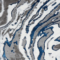 Aldrin Grey Navy Marble Swirl Rug