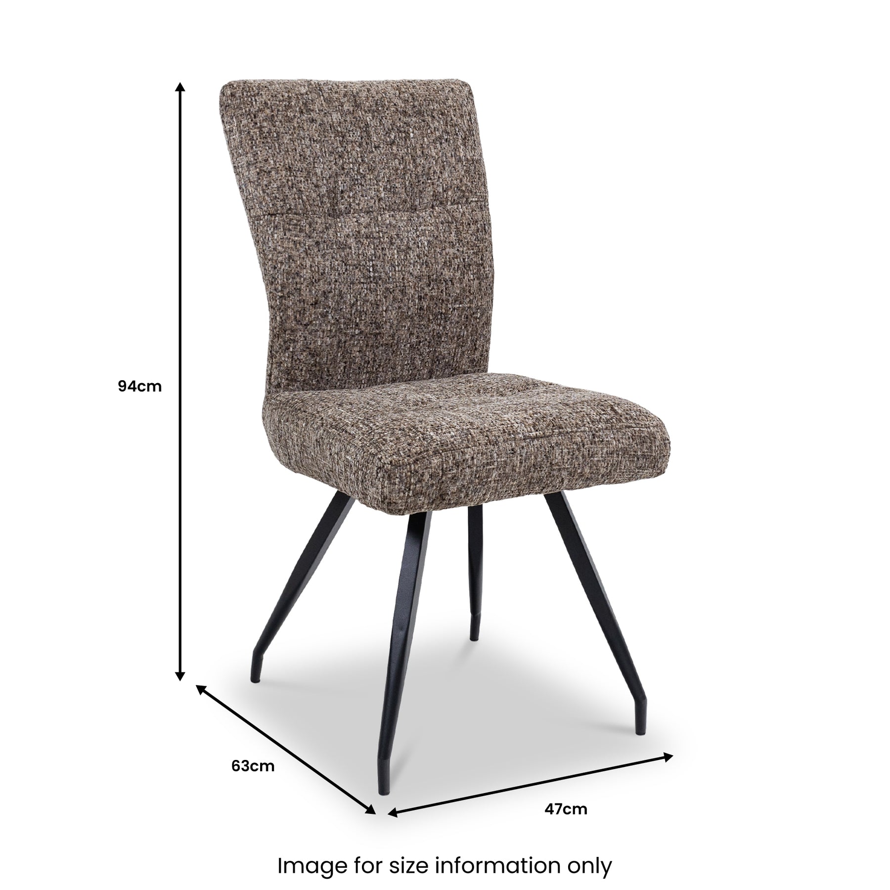 Ellison Sable Blend Fabric Dining Chair Front1 from Roseland Furniture