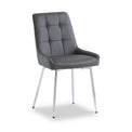  Argent Grey Faux Leather Quilted Dining Chair from Roseland furniture