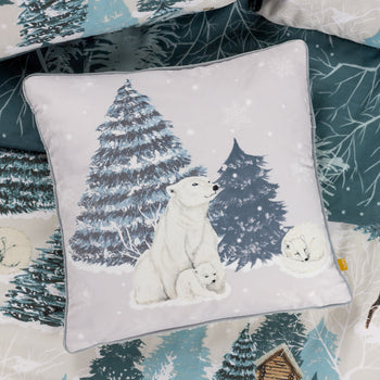 Arcticus Polar Bear 45cm Blue Cushion