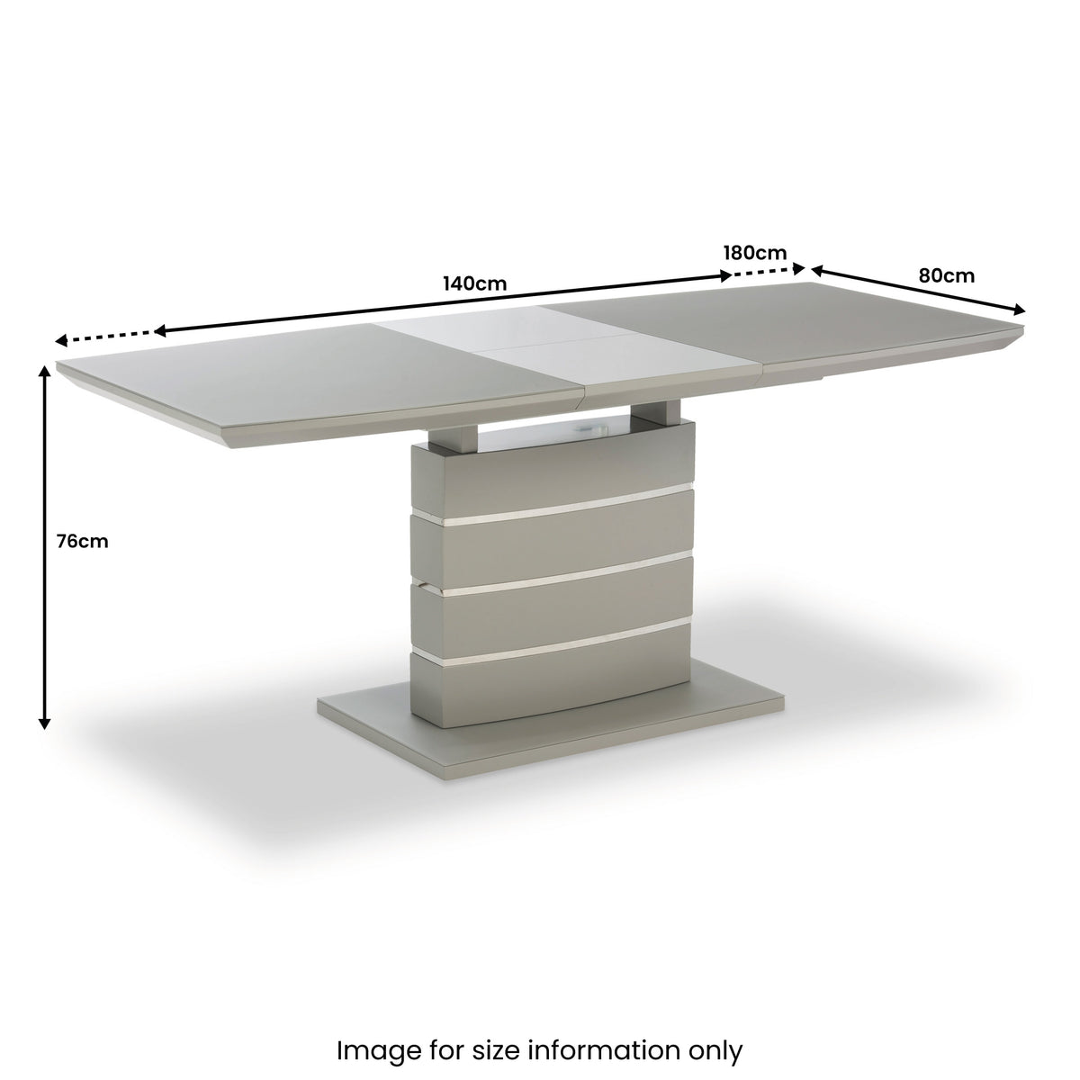 Archer Grey Contemporary Extending Dining Table