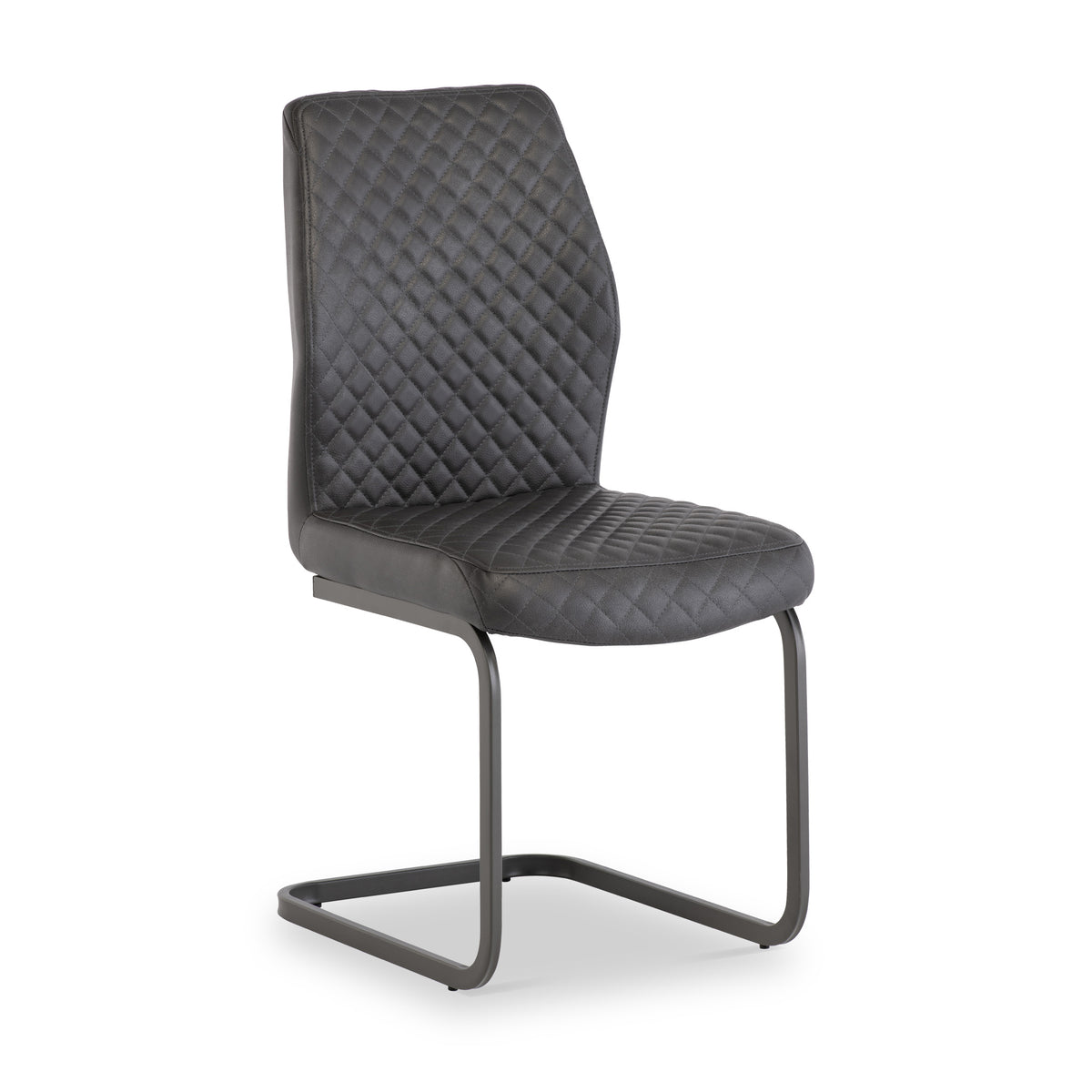 Kenny Grey Faux Leather Dining Chair from Roseland Furniture