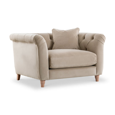 Clarence Velvet Chesterfield Armchair