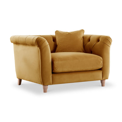Clarence Velvet Chesterfield Armchair