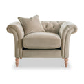 Balmoral Putty Velvet Chesterfield Armchair 