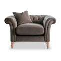 Balmoral Mushroom Velvet Chesterfield Armchair 