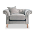 Balmoral Chalk Velvet Chesterfield Armchair 