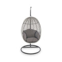 Maze Ascot Grey Outdoor Hanging Swing Chair from Roseland Furniture