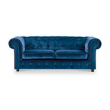 Kingswell-velvet-3-seater-sofa-indigo from Roseland Furniture