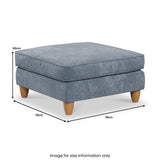 Ashbury Footstool Steel  from Roseland Furniture