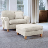 Ashbury Footstool Pearl from Roseland Furniture