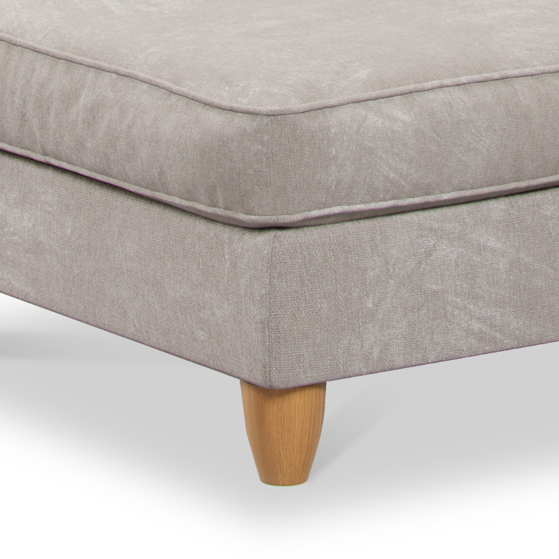 Ashbury Beige Footstool Close Up from Roseland Furniture