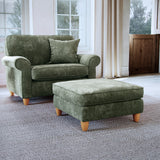Ashbury Footstool Moss from Roseland Furniture