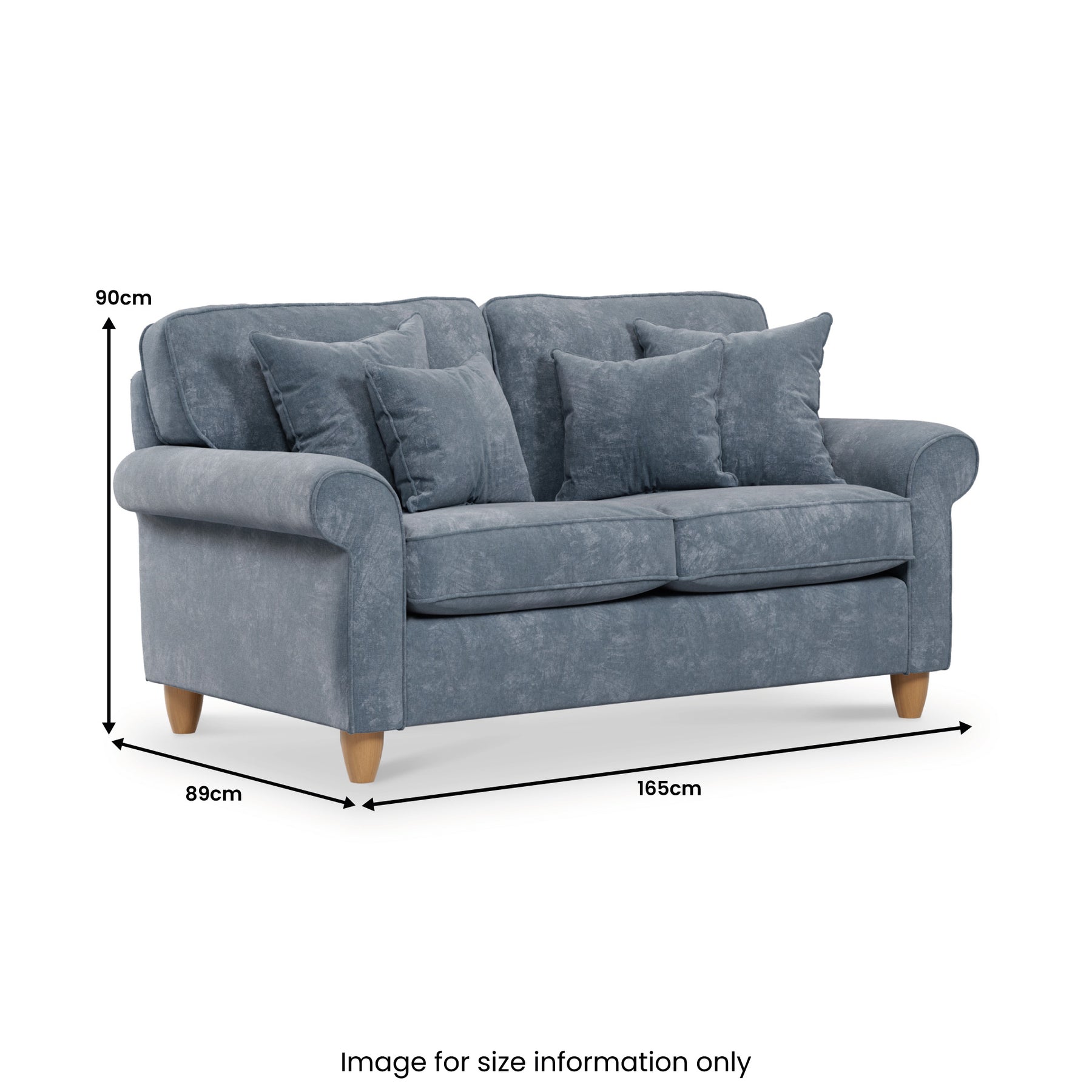 Ashbury 2 Seater Sofa Steel  from Roseland Furniture