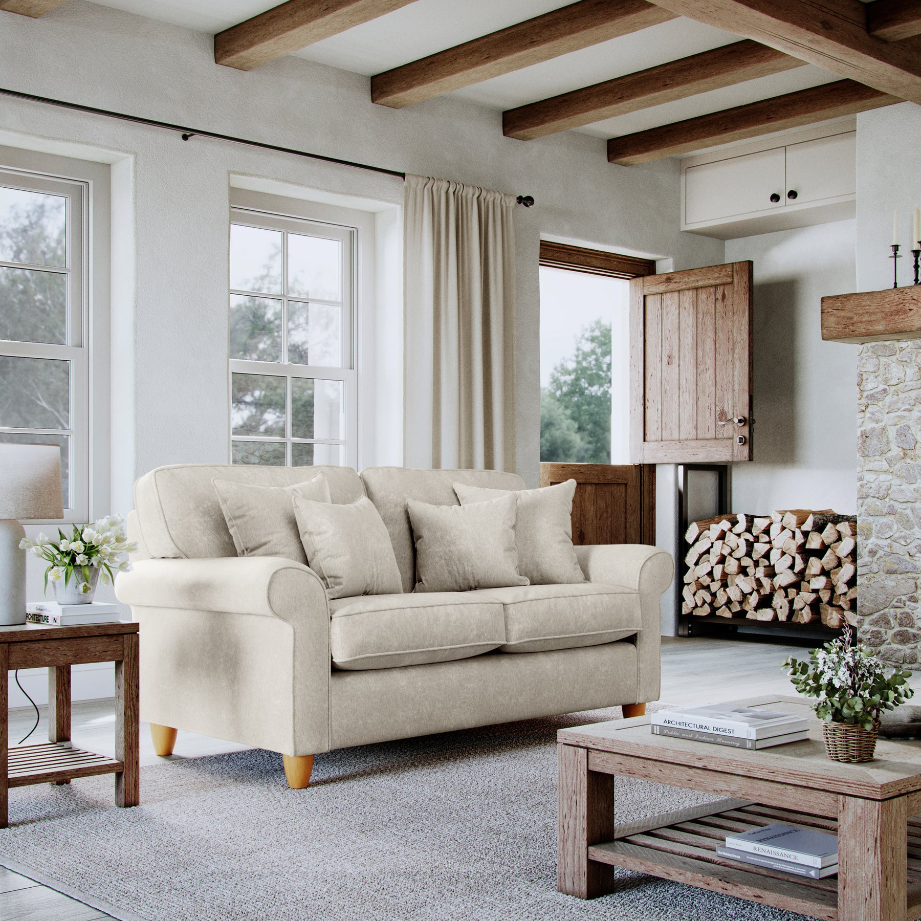 Ashbury 2 Seater Sofa Pearl from Roseland Furniture