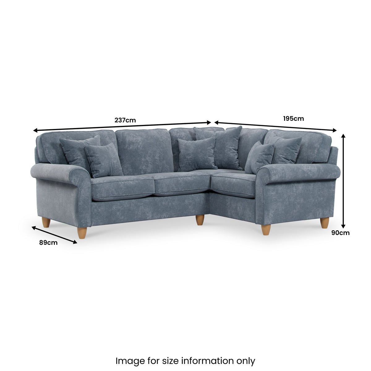 Ashbury RH Corner Sofa Steel  from Roseland Furniture