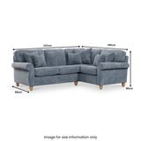 Ashbury RH Corner Sofa Steel  from Roseland Furniture