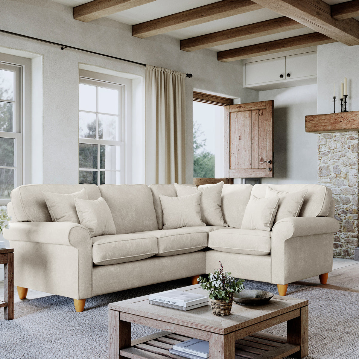 Ashbury RH Corner Sofa Pearl from Roseland Furniture