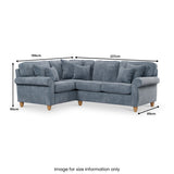 Ashbury Left Hand Corner Sofa Steel  from Roseland Furniture